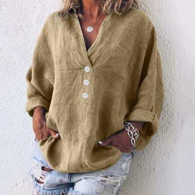Samara™ | Elegant Cotton and Linen Sweater