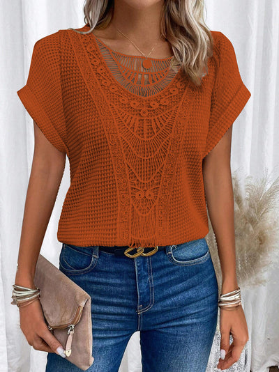 Floretta™ | Crochet-Detail Summer Blouse
