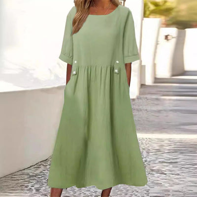 Léophine™ | Effortless Buttoned Summer Dress