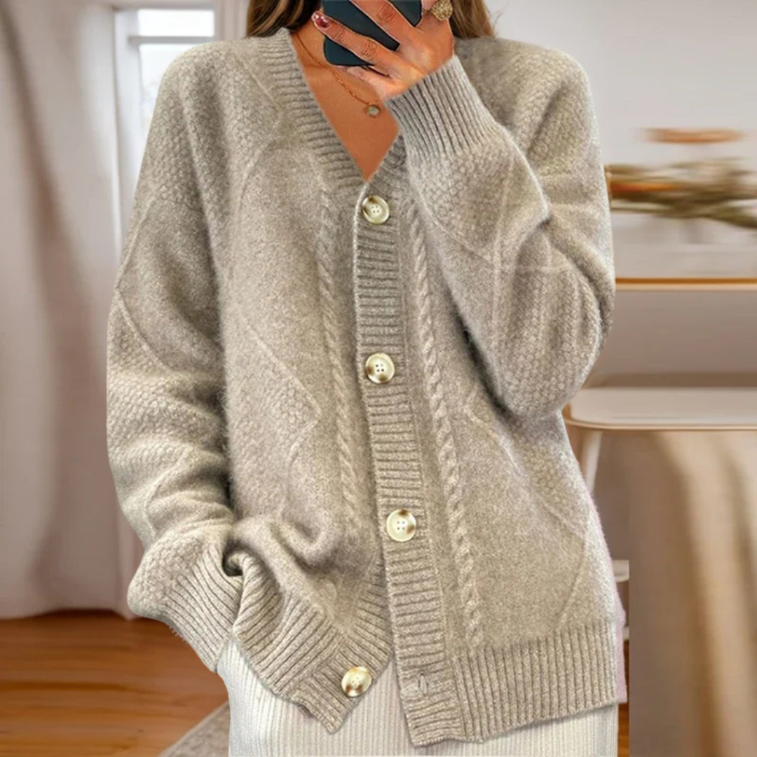 Aurélie™ | Soft Cable Knit Cardigan