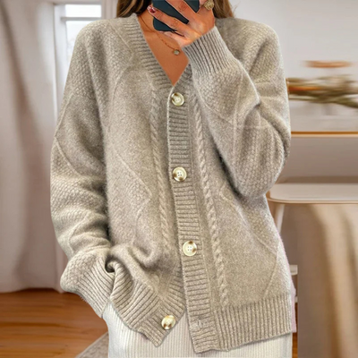 Aurélie™ | Soft Cable Knit Cardigan