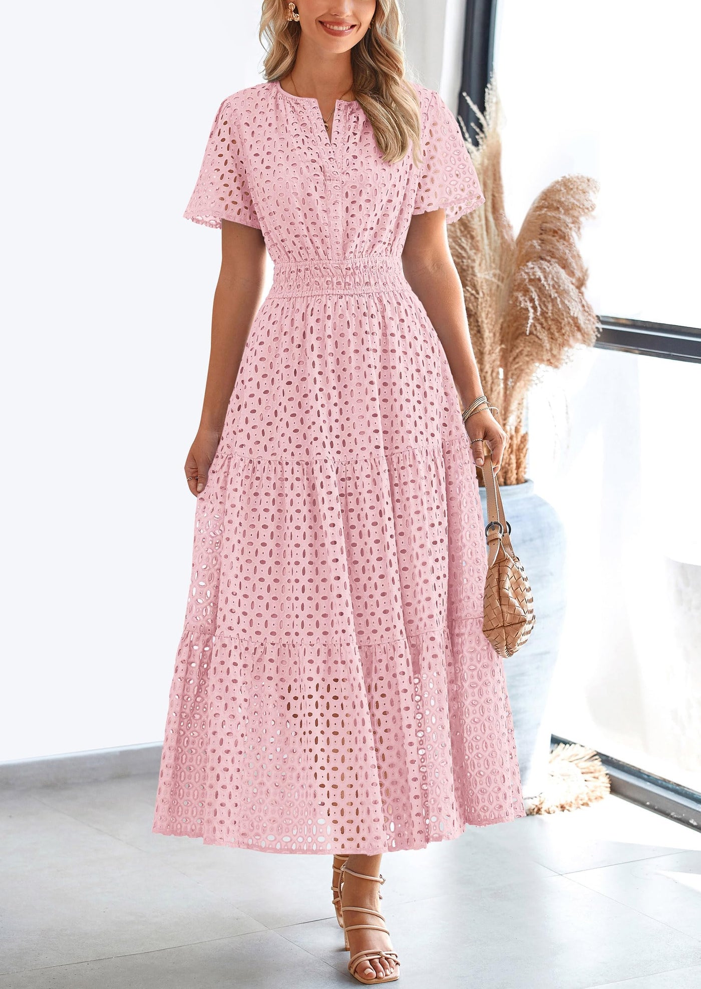 Remi™ | Eyelet Elegance Summer Dress