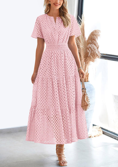 Remi™ | Eyelet Elegance Summer Dress