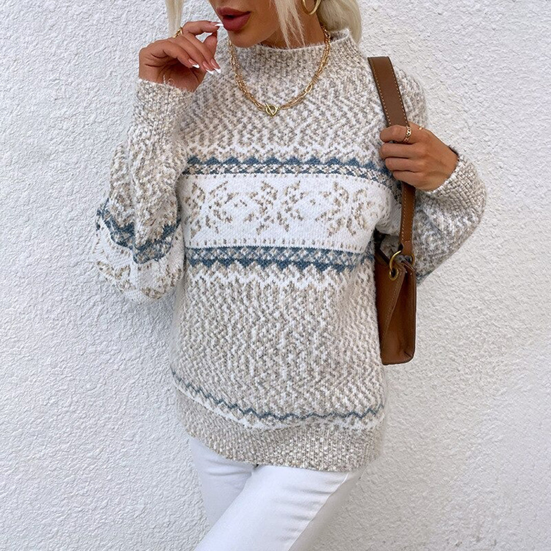 Noréna™ | Nordic Snowflake Knit Sweater