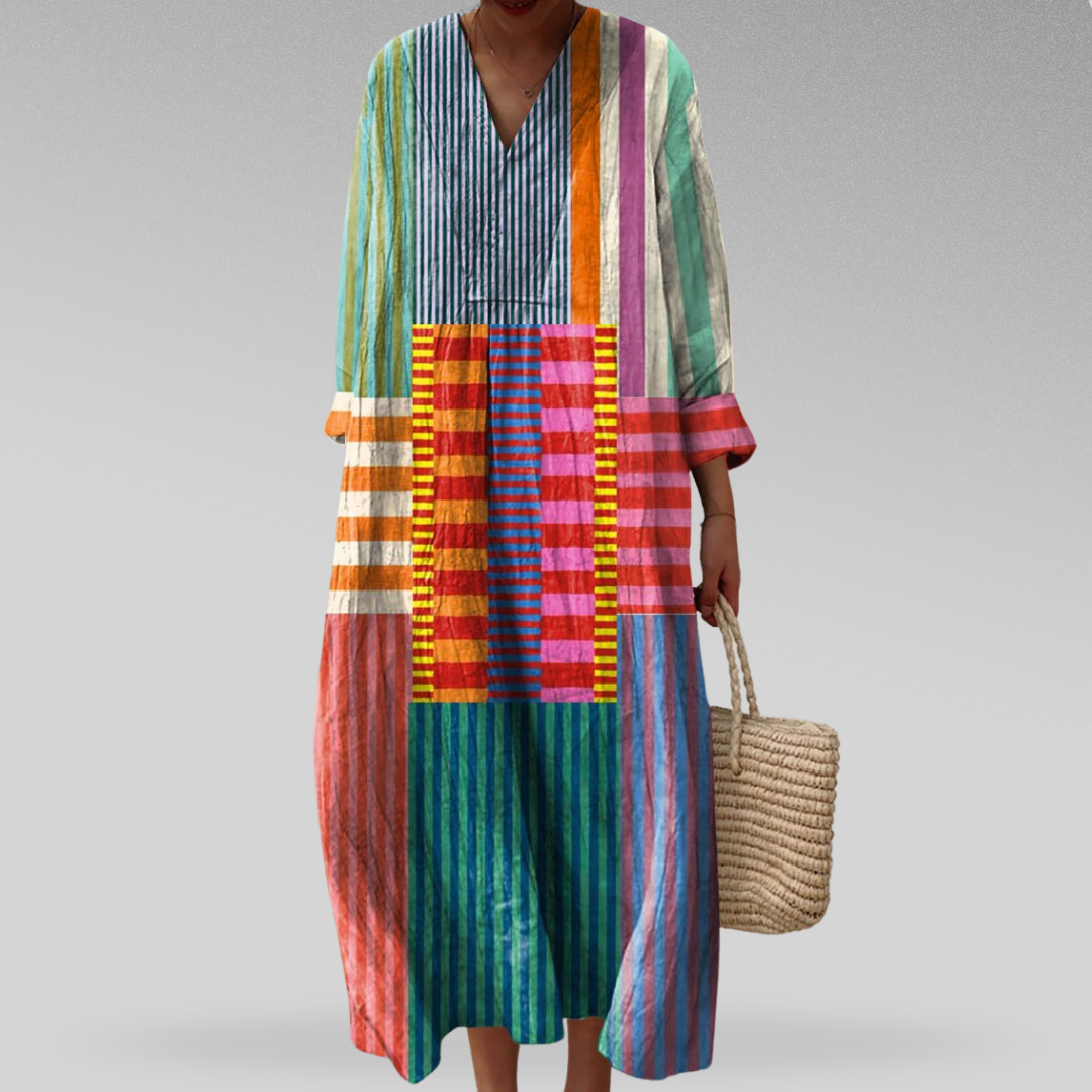 Lina™ | Colorblock Maxi Dress