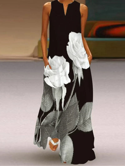 Rylee™ | Sleeveless Print Maxi Dress