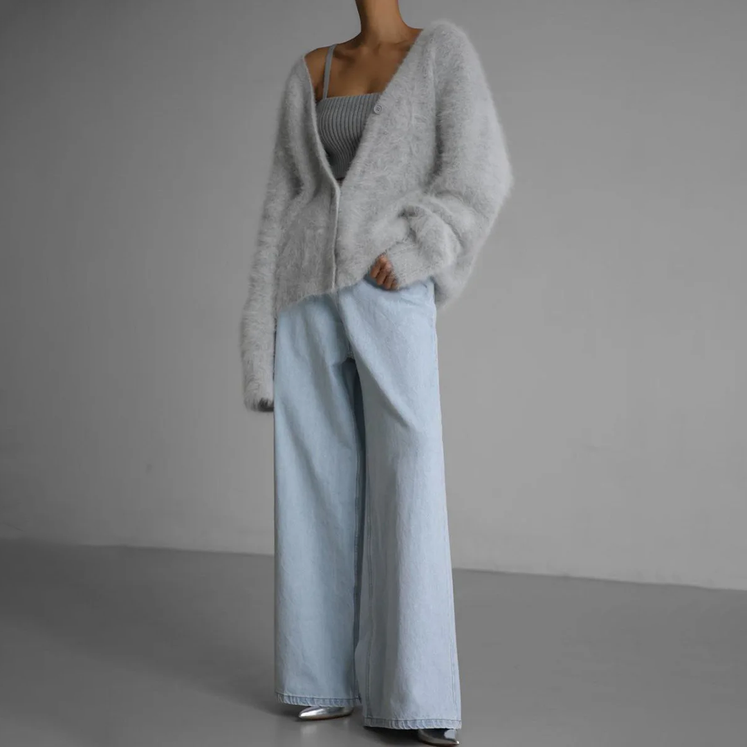 Liréane™ | Plush Mohair-Blend Cardigan