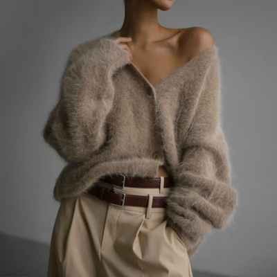 Liréane™ | Plush Mohair-Blend Cardigan