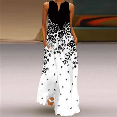 Rylee™ | Sleeveless Print Maxi Dress
