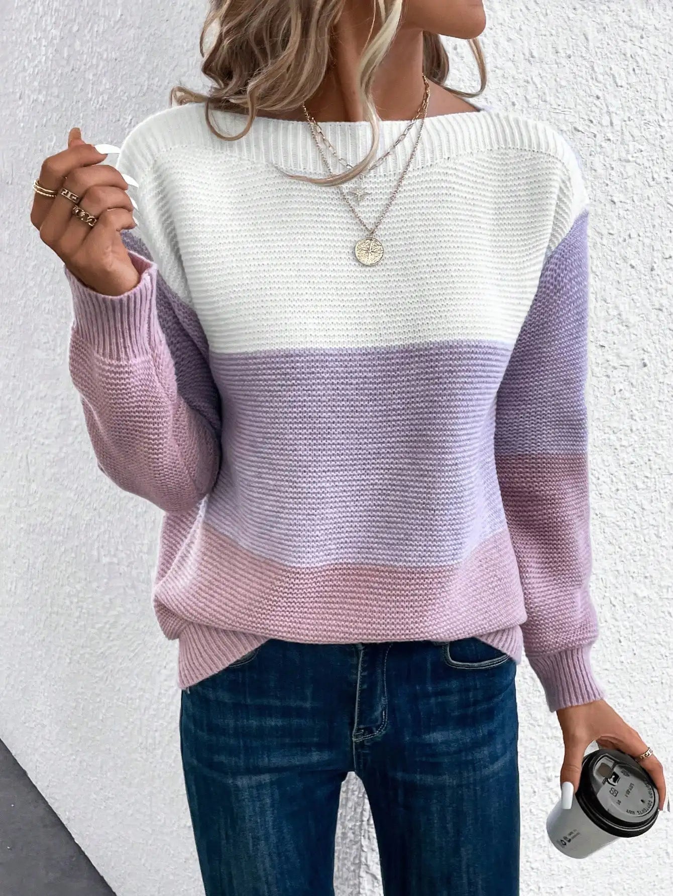 Oralyne™ | Women’s Color-Block Knit Sweater