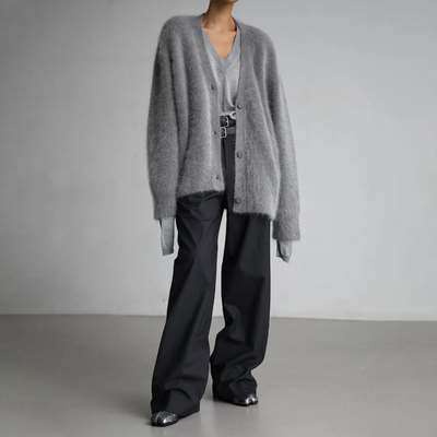 Liréane™ | Plush Mohair-Blend Cardigan