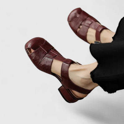 Solviane™ | Classic Buckle Low-Heel Sandals