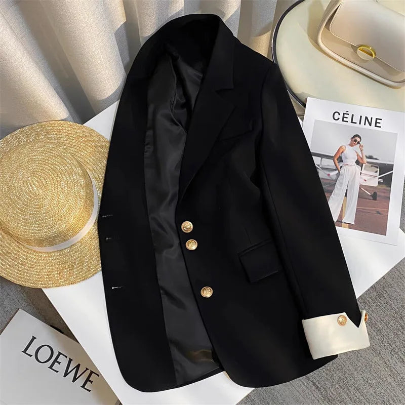 Élodie™ | Gold-Button Signature Blazer
