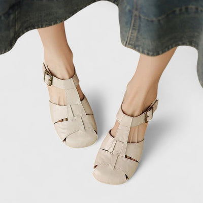 Solviane™ | Classic Buckle Low-Heel Sandals