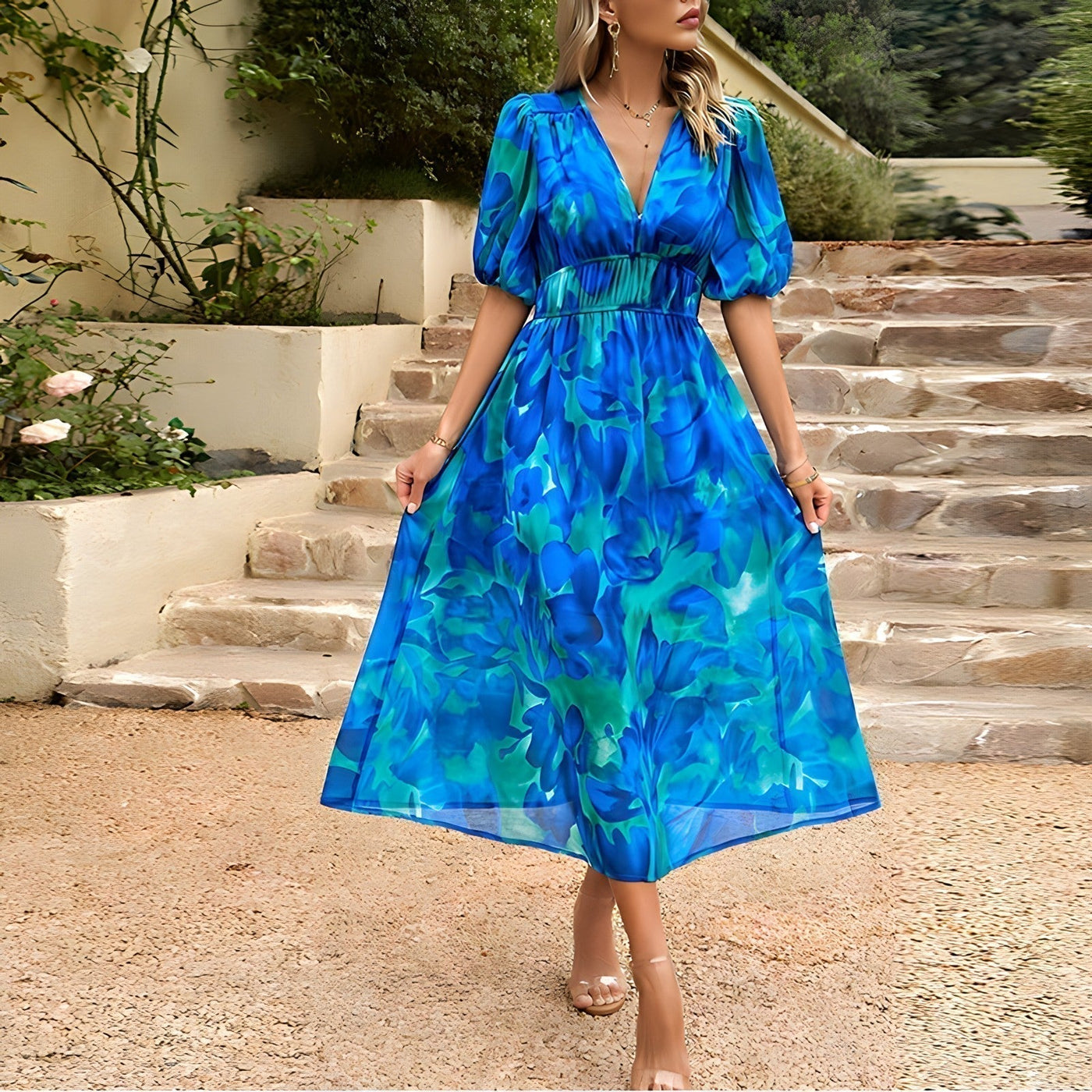 Riley™ | Floral Print Maxi Dress