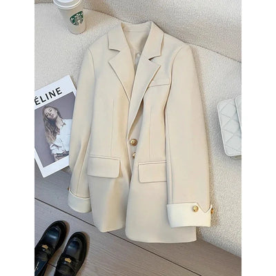 Élodie™ | Gold-Button Signature Blazer