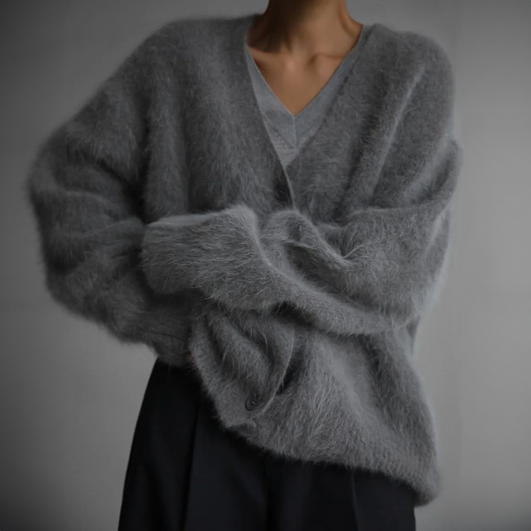 Liréane™ | Plush Mohair-Blend Cardigan