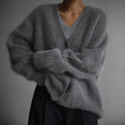 Liréane™ | Plush Mohair-Blend Cardigan