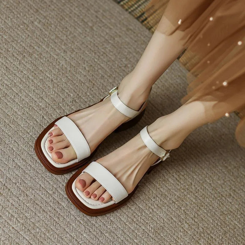 Gwénaia™ | Elegant Leather Sandals