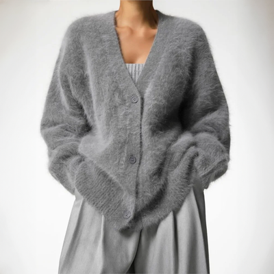 Liréane™ | Plush Mohair-Blend Cardigan