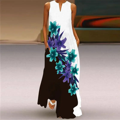 Rylee™ | Sleeveless Print Maxi Dress