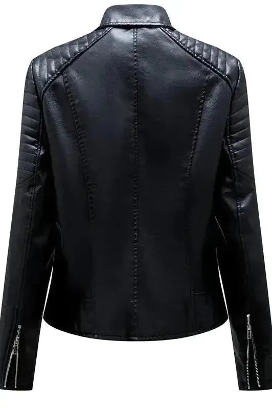 Lyséa™ | Bold Faux Leather Moto Jacket
