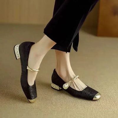 Émeraude™ | Vintage Green Mary Jane Flats