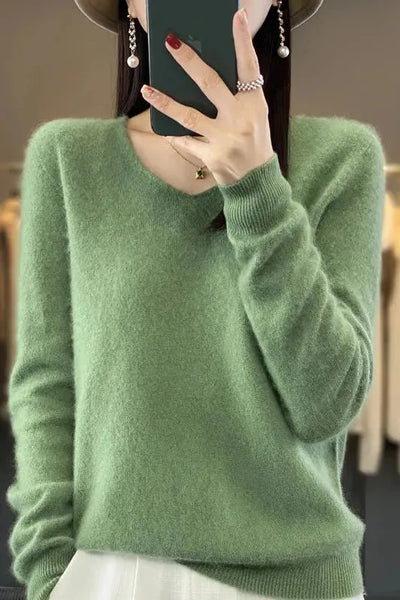 Lioraé™ | Soft V-Neck Cashmere Sweater