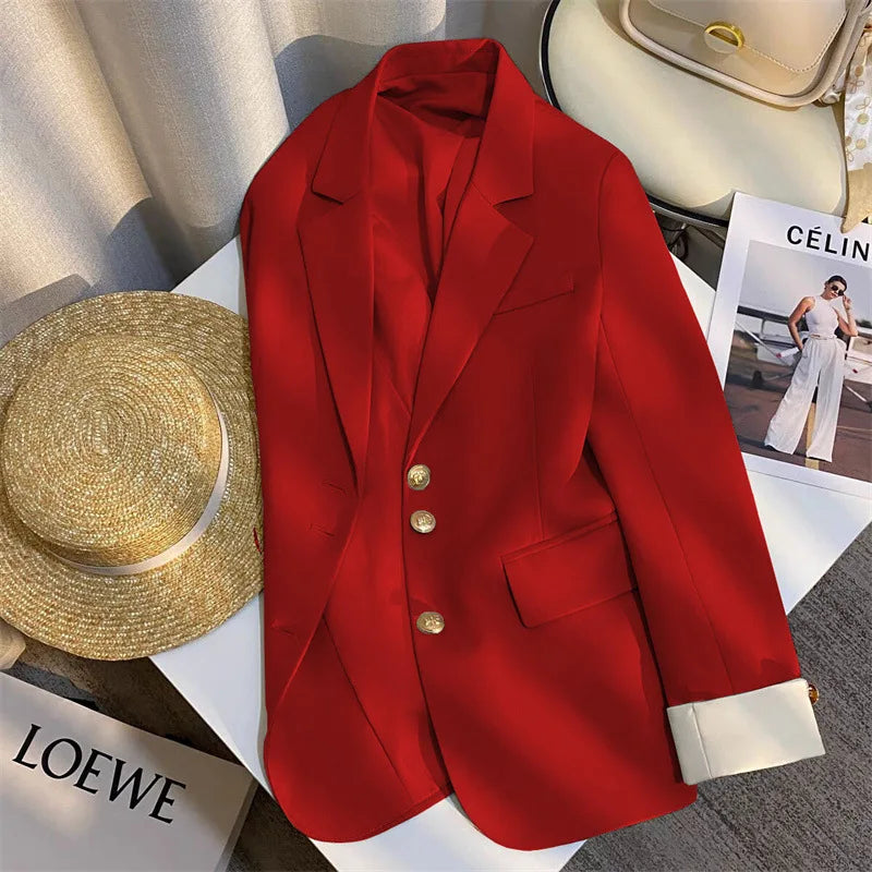 Élodie™ | Gold-Button Signature Blazer