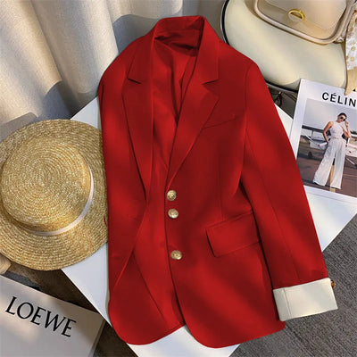 Élodie™ | Gold-Button Signature Blazer