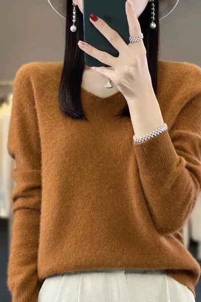 Lioraé™ | Soft V-Neck Cashmere Sweater