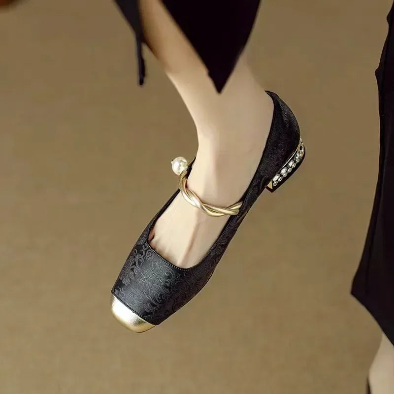 Émeraude™ | Vintage Green Mary Jane Flats
