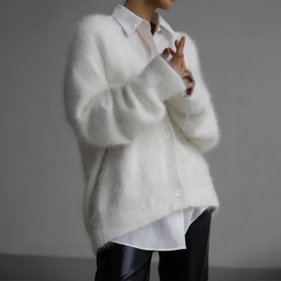 Liréane™ | Plush Mohair-Blend Cardigan