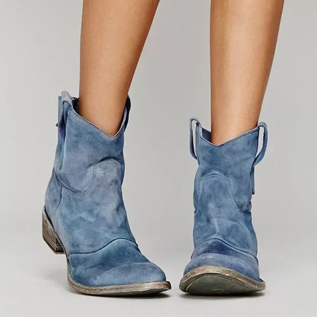Fayline™ | Western Suede Ankle Boots
