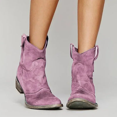 Fayline™ | Western Suede Ankle Boots