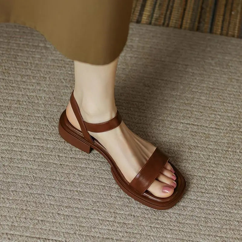 Gwénaia™ | Elegant Leather Sandals