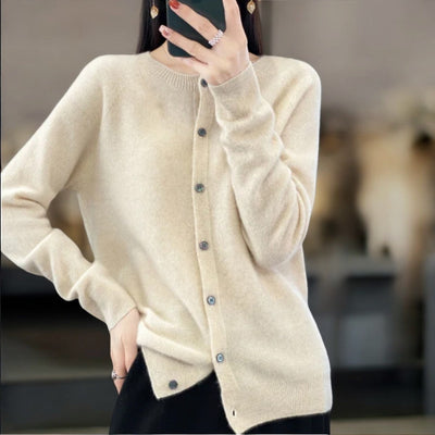 Mirelise™ | Classic Button Cashmere Cardigan