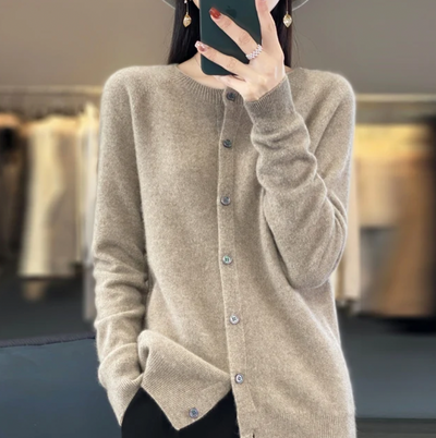 Mirelise™ | Classic Button Cashmere Cardigan
