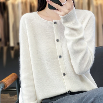 Mirelise™ | Classic Button Cashmere Cardigan