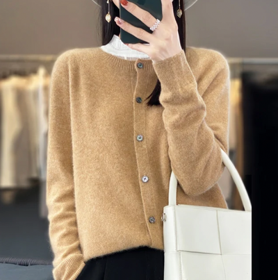 Mirelise™ | Classic Button Cashmere Cardigan