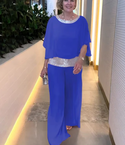 Bélenie™ | Elegant Sequin-Belted Jumpsuit