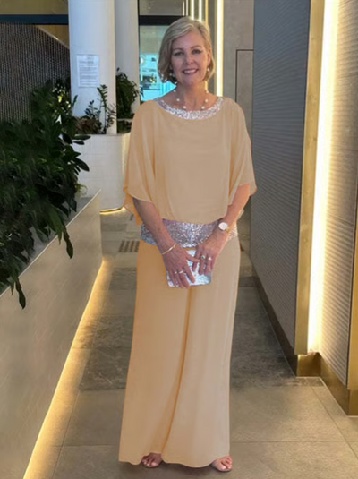 Bélenie™ | Elegant Sequin-Belted Jumpsuit