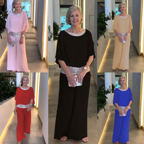Bélenie™ | Elegant Sequin-Belted Jumpsuit