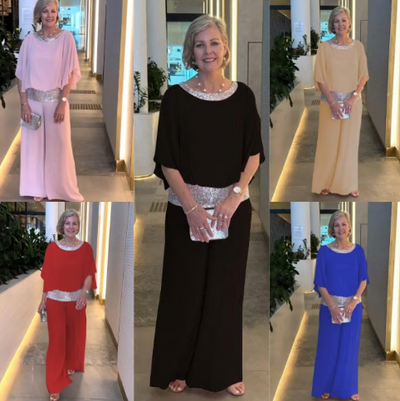 Bélenie™ | Elegant Sequin-Belted Jumpsuit