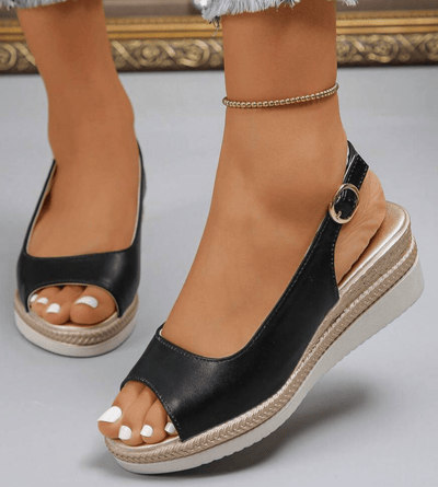 Quélyn™ | Elegant Slingback Wedge Sandals