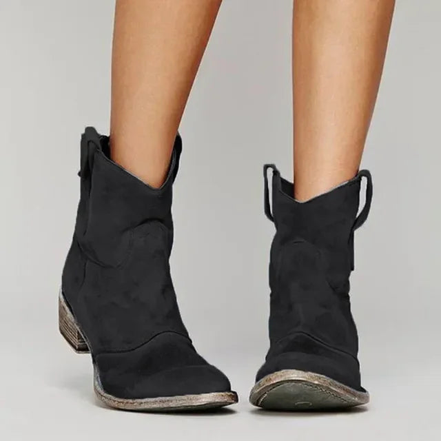 Fayline™ | Western Suede Ankle Boots