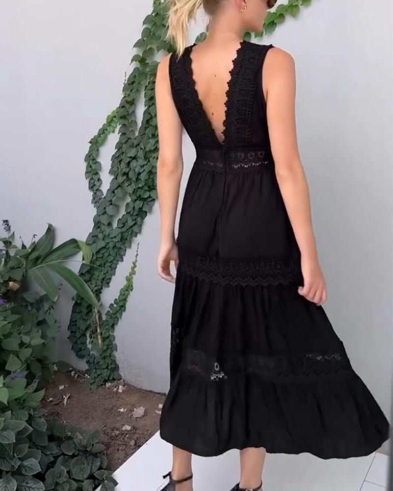 Nova™ | V-neck lace tank dress