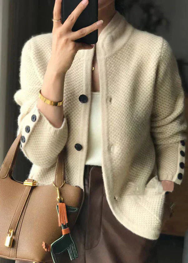 Gaïora™ | Textured Button-Detail Cardigan