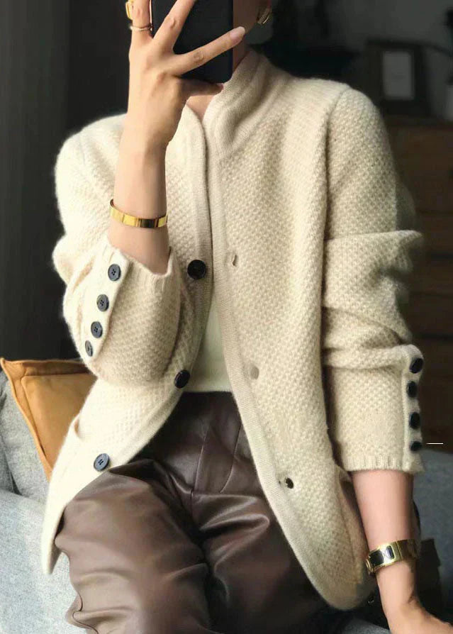 Gaïora™ | Textured Button-Detail Cardigan