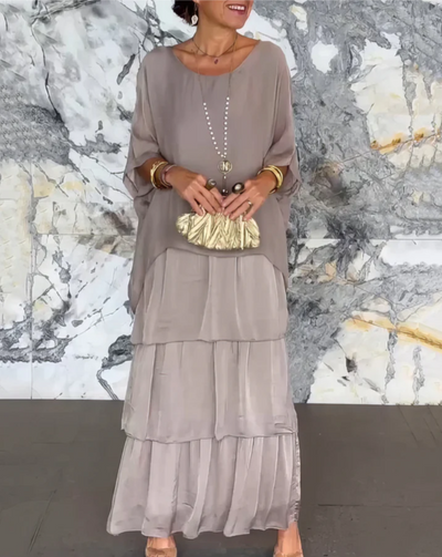 Hilaire™ | Elegant Tummy Covering Maxi Dress
